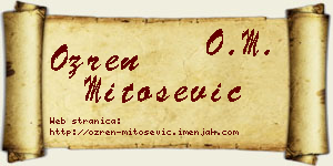 Ozren Mitošević vizit kartica